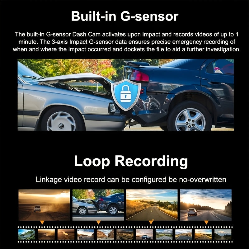 1080P Front720P Interior Dual Dash Cam wNight Vision