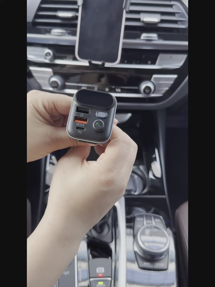 20W QC30PD Wireless Car Charger  FM Transmitter