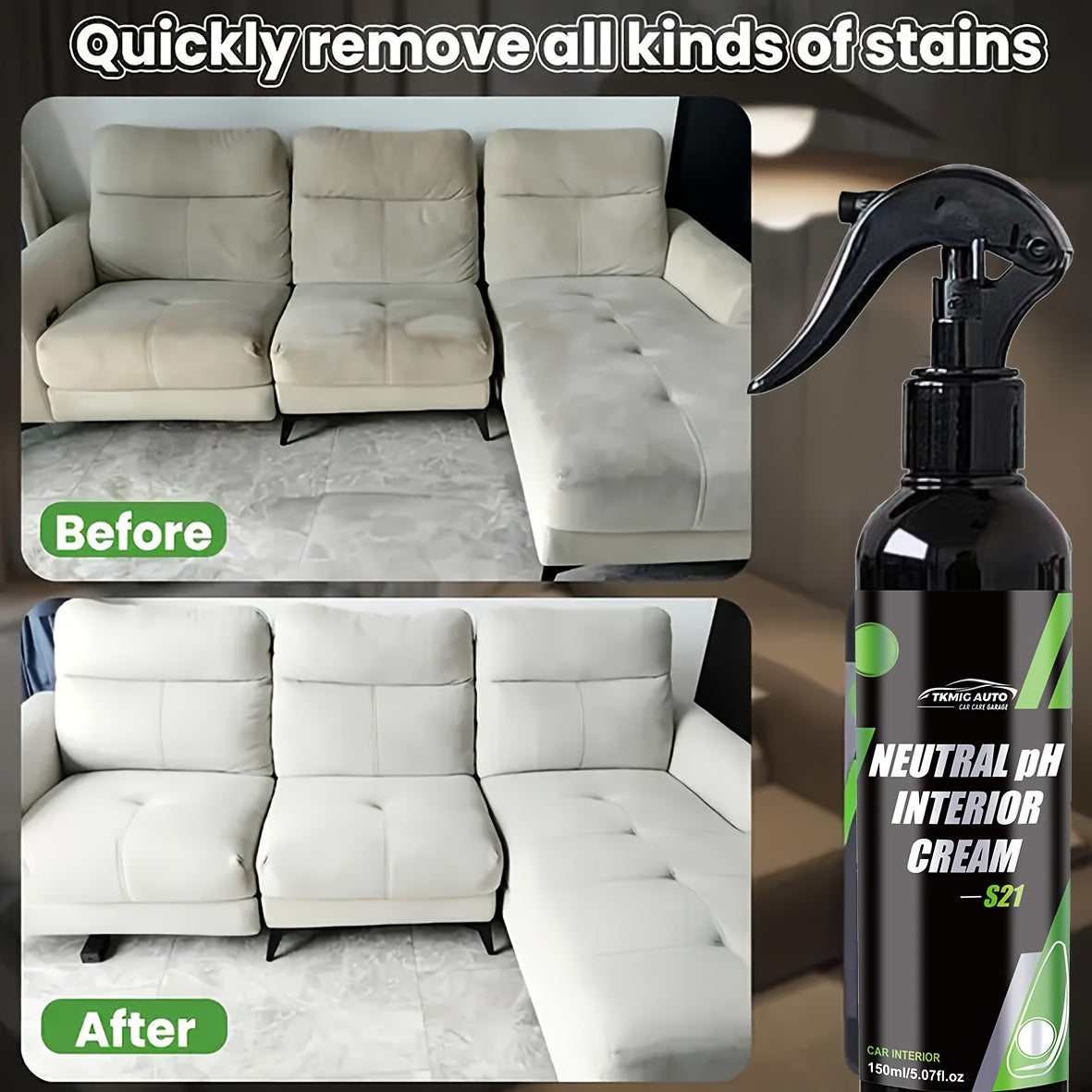 Restore  Protect Auto Interiors Stain Removal Easy Use